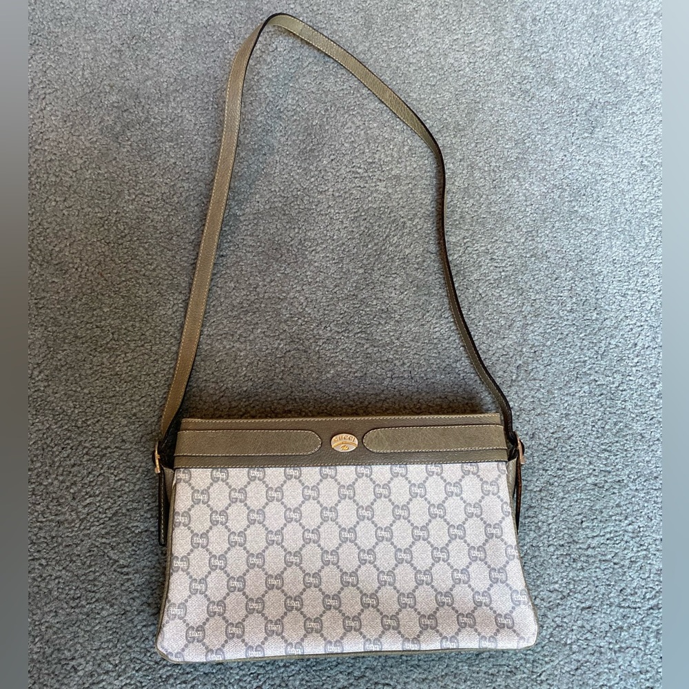 Vintage Gucci Plus Monogram Shoulder Bag